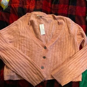 Pink cropped sweater